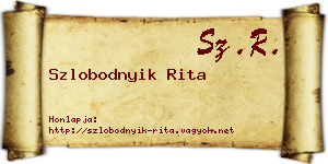 Szlobodnyik Rita névjegykártya
